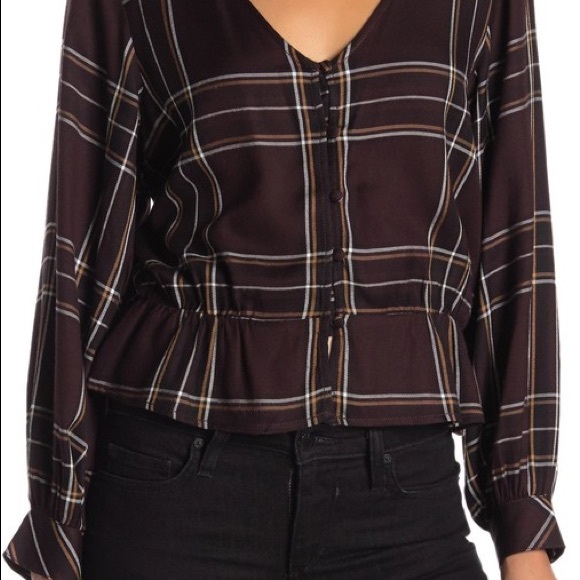 Jasper Button Front Blouse in New Romantic Plaid - Picture 5 of 5